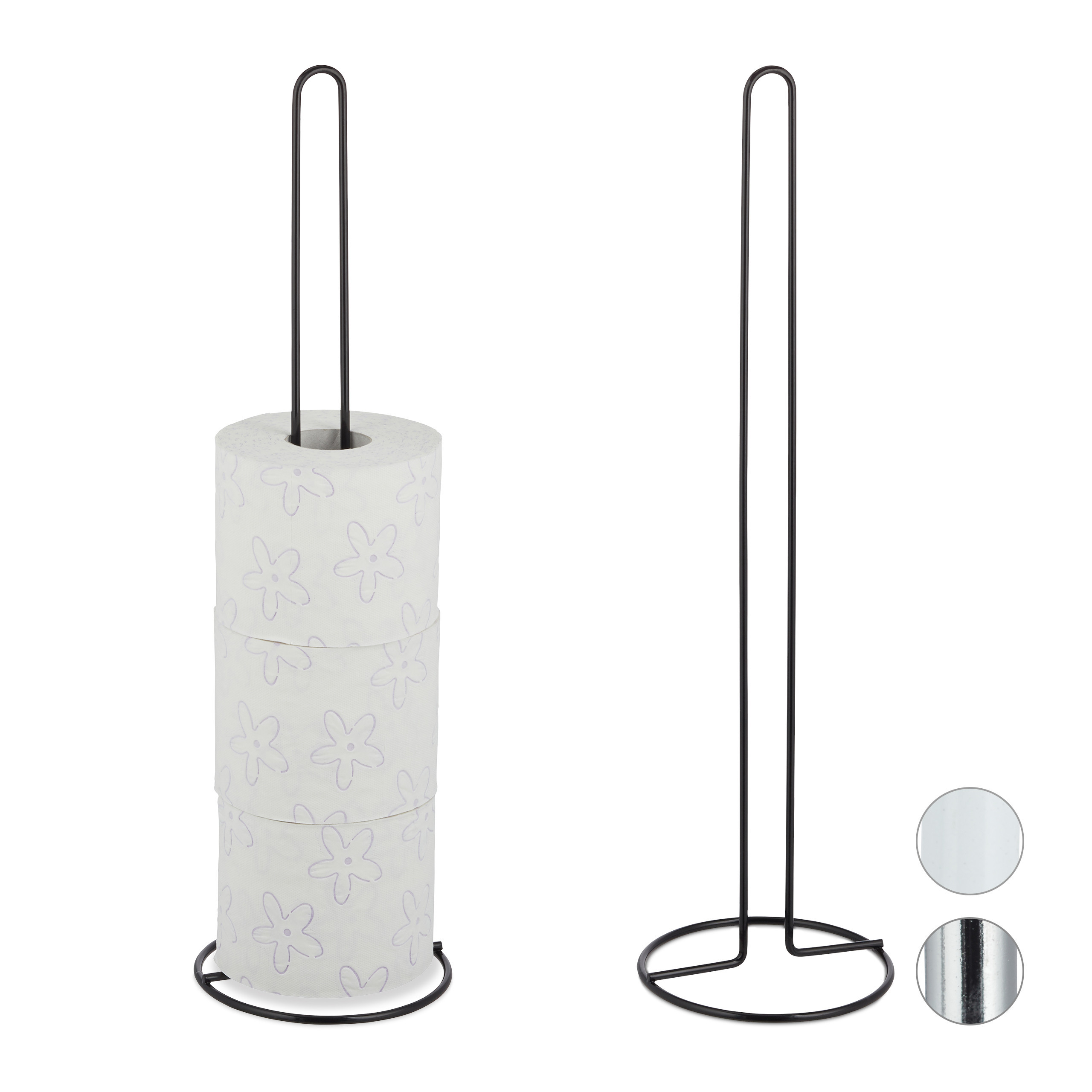 Image of 2 Replacement Roll Holders In Black