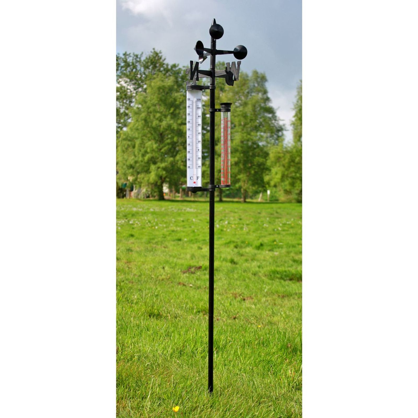 Weather Station Rain Gauge Wind Indicator . Thermometer
