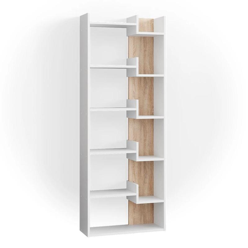 Image of 61 X 160.2 Cm Open Room Divider Standing Bookshelf Stepped Shelf Floor Shelf Chipboard, 16 Mm