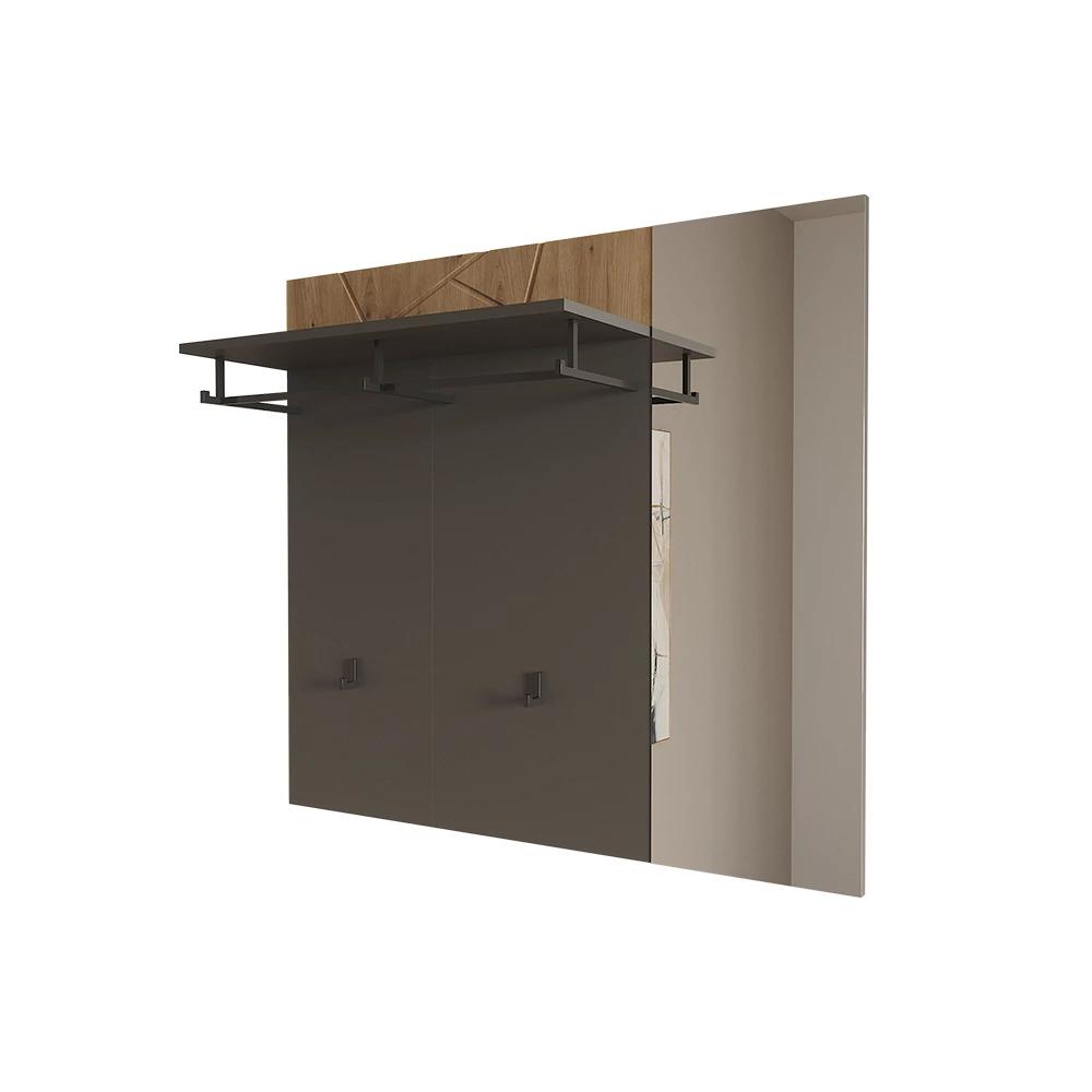 Image of Wall Wardrobe Irma /artisan 106 X 95.8 Cm With Mirror Wardrobe Wardrobe With Hooks Hanging Wardrobe The Wardrobe Chipboard, 16 Mm