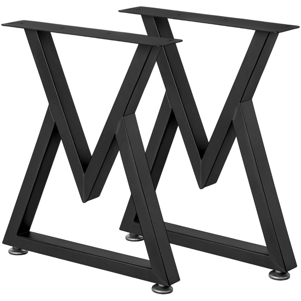 Industrial Table Legs, Metal Square Tube, 39.88 Cm High, Suitable For Chairs/benches Or Side Tables - 2pcs Set In Black (diy), Diy Furniture, Chair Legs, Legs, Heavy-duty Legs, Metal Legs, Furniture