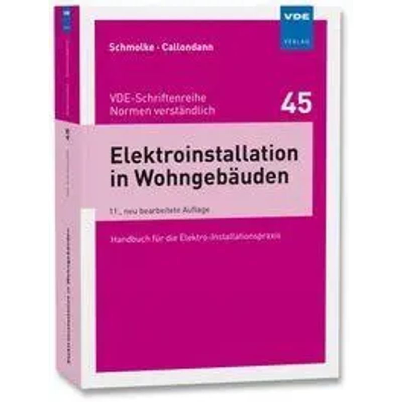 Image of Herbert Schmolke (among Others): Electrical Installation In Residential Buildings / Handbook For Electrical Installation Practice / Paperback / German / 2025 / Vde Publishing House Gmbh