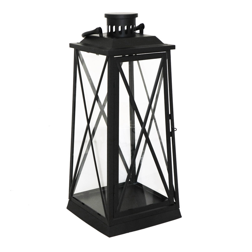 Harbour Black Metal Candle Holder H50cm Metal Candle Holder - Large