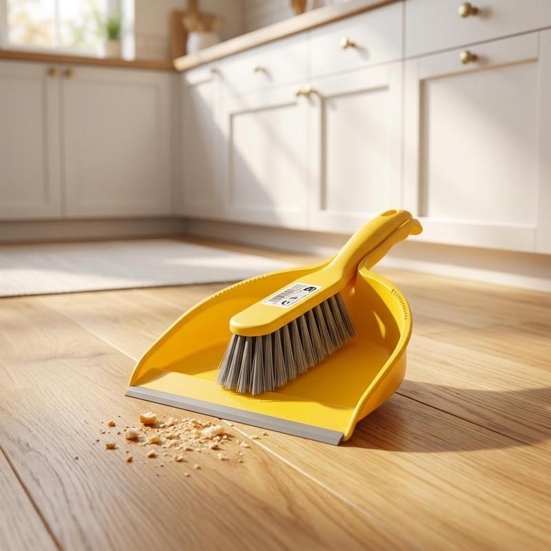 TEMU Brush And Dustpan Set Sunflower Yellow Plastic 23 X 33 X 10 Cm Cleaning Duo Floor Sweeper Dust Pan Combo For Room And Home Use