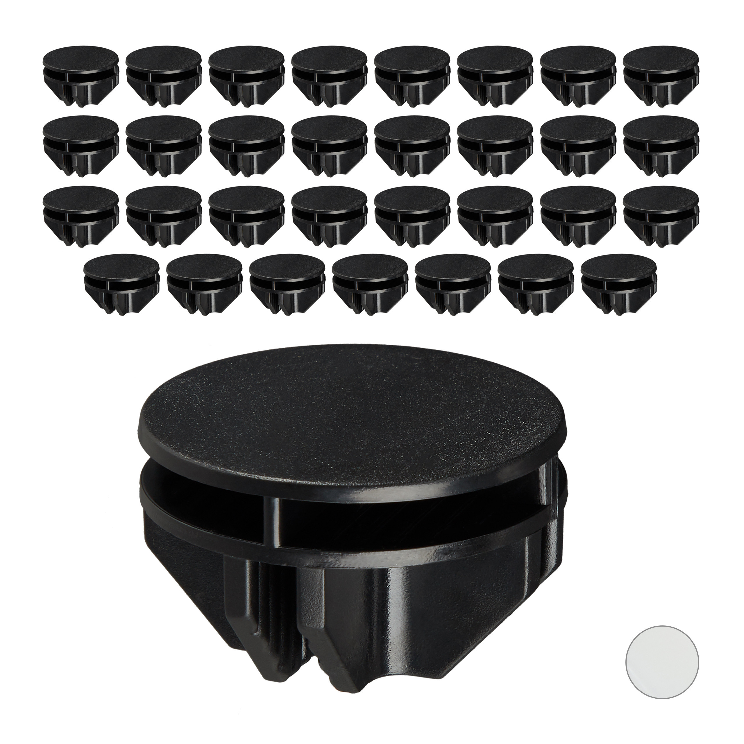 40x Connection Pieces Shelf Clamps In Black