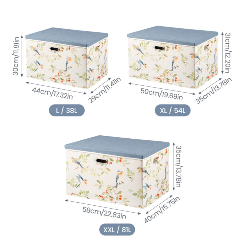 Durable Design Storage Boxes with Wooden Boards