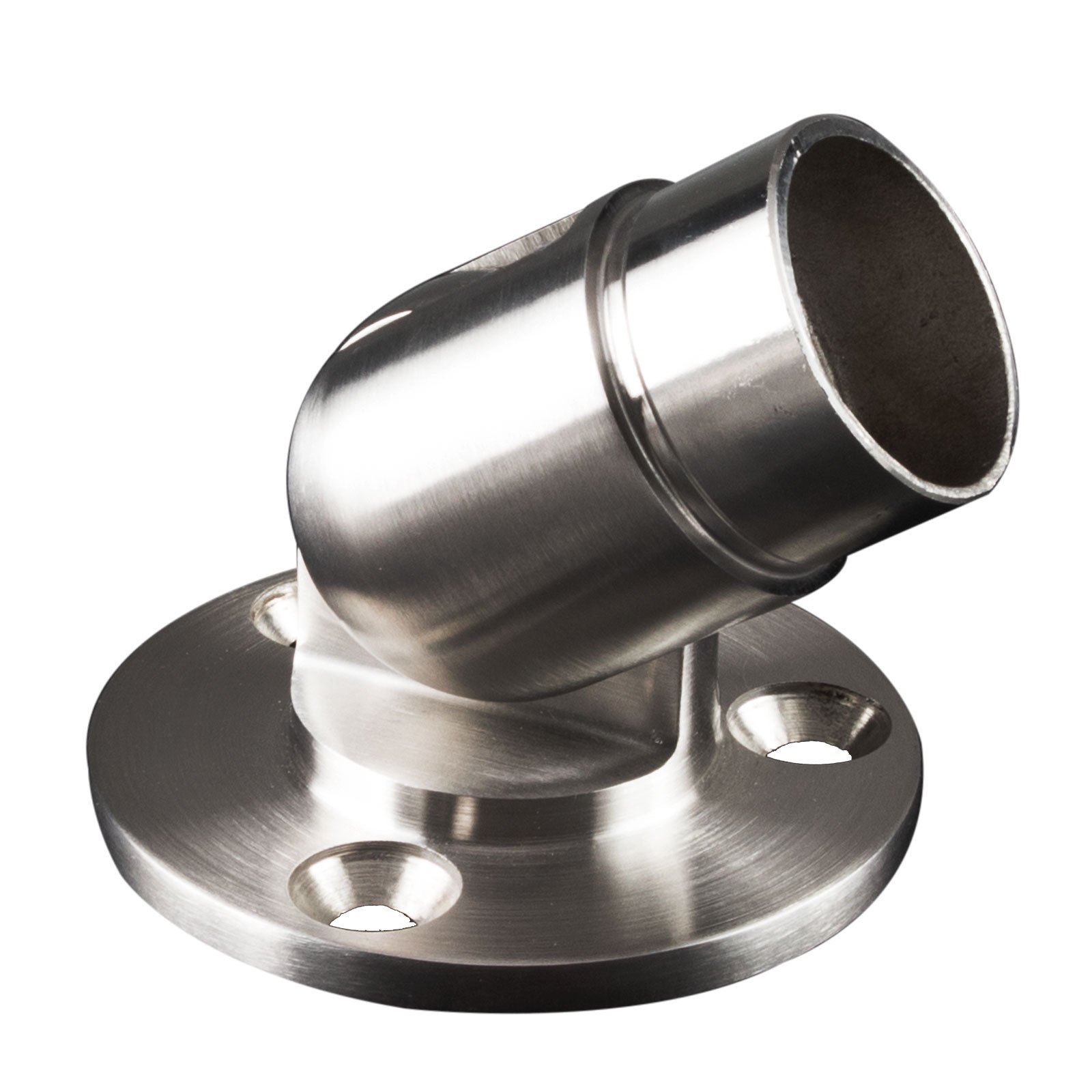 Stainless Steel Joint Flange For 42.4 Mm Pipes - V2a Fitting For Landing Handrail Balcony
