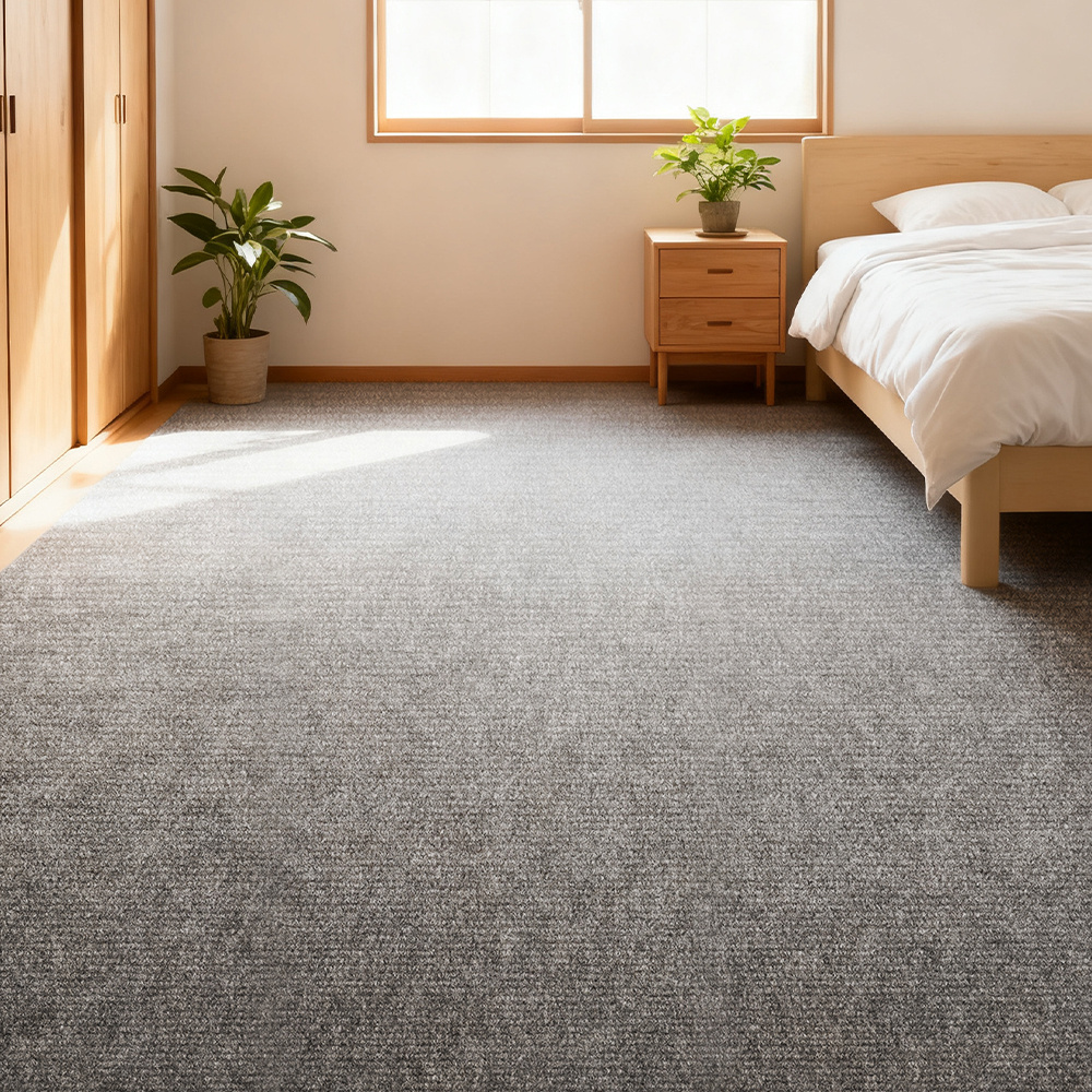 TEMU 12pcs 30*30cm Self-adhesive Carpet Mat, Large-area Solid Color Carpet Flooring For Home Bedrooms, Living Rooms, And Offices. Easy And Quick To