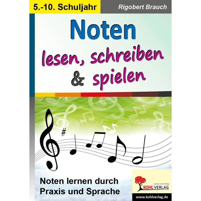 Reading Notes, Writing & Playing - Paperback - Learning Notes Through Practice And Language - Rigobert Brauch - 48 Pp. - German - 2019 - Kohl Publishing - Ean 9783960404507