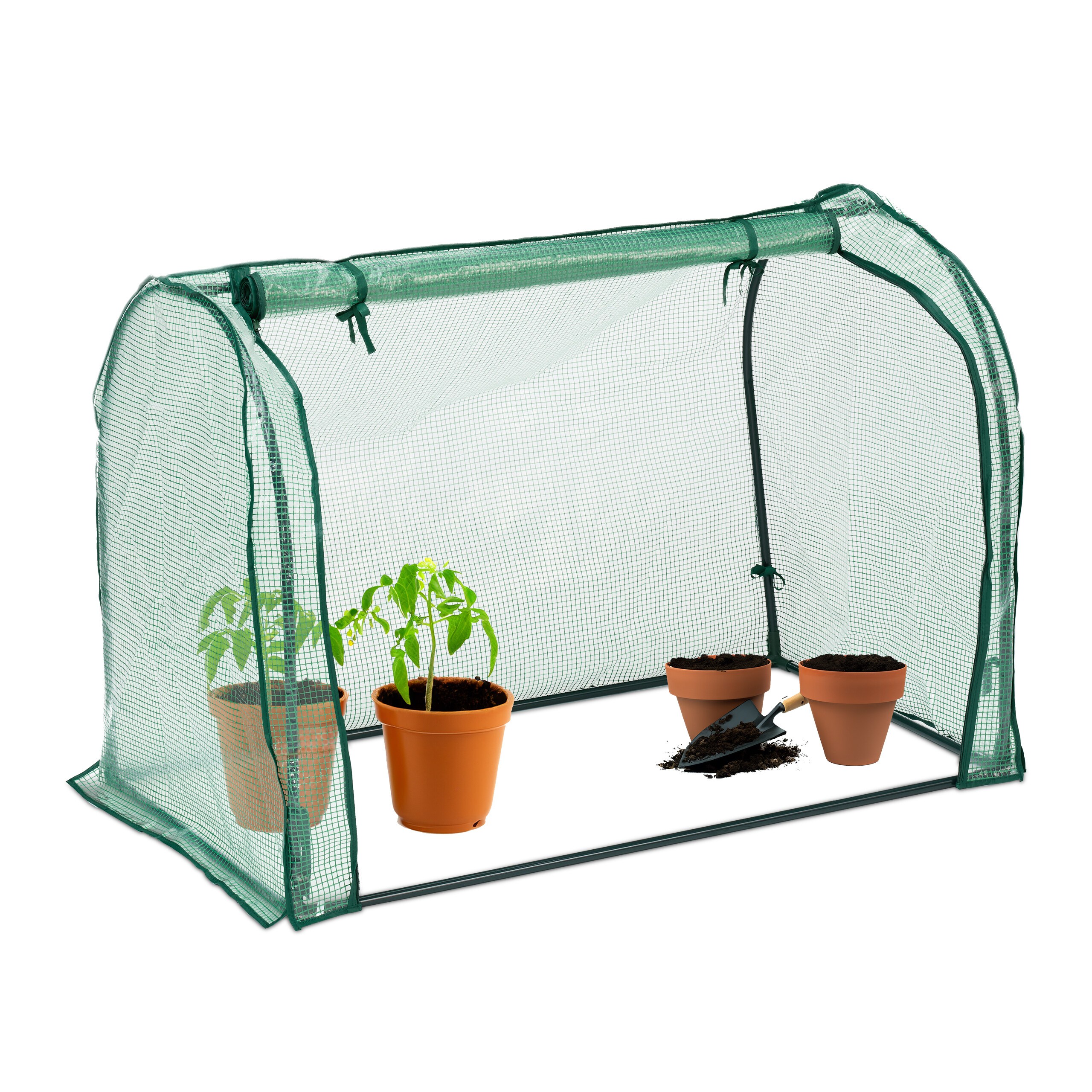 Foil Greenhouse In Transparent/green - (w)113 X (h)80 X (d)70 Cm