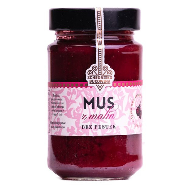 E-shop Kernloses Himbeermousse 240g - Shelter Bukovina