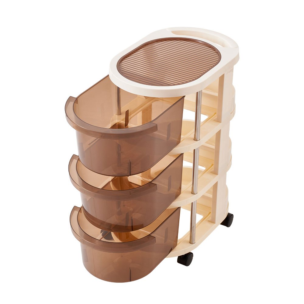 3-Tier Kitchen Storage Trolley with Wheels