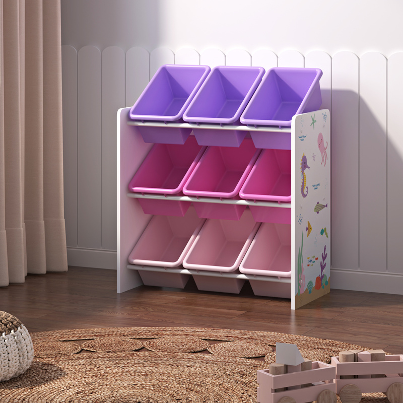 TEMU Étagère pour enfants 'Muxía avec 9 de rangement 60 X 62 X 26.5 Cm