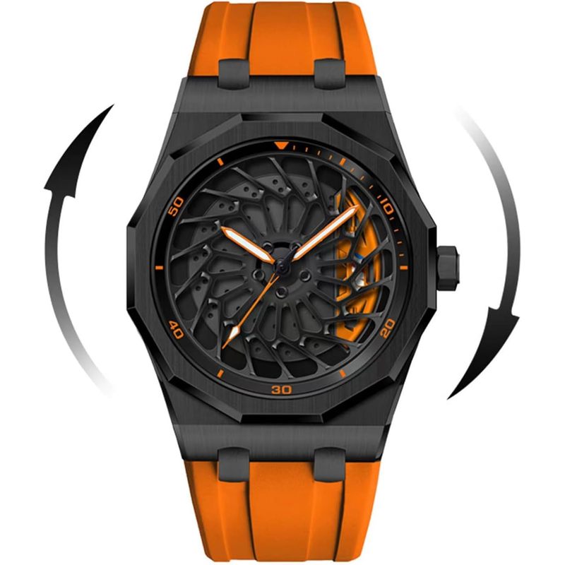 3D Rim Watch Band, Stainless Steel & Mineral Glass, Quartz Watch Accessory, Stylish Timepiece Upgrade