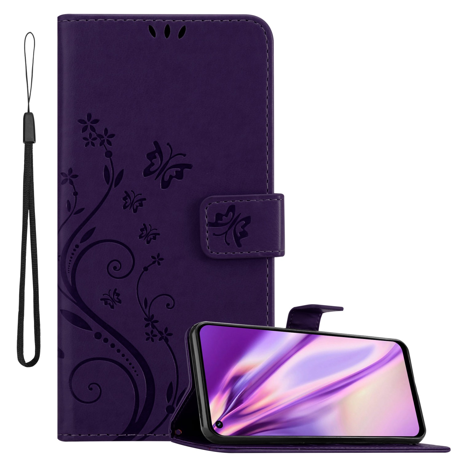 Case Compatible For Realme 8i / Narzo 50 4g Protective Cover With Magnetic Closure, Stand Function And Card Slots Flip Case Flower Cover Phone Case Foldable Case Book Bag