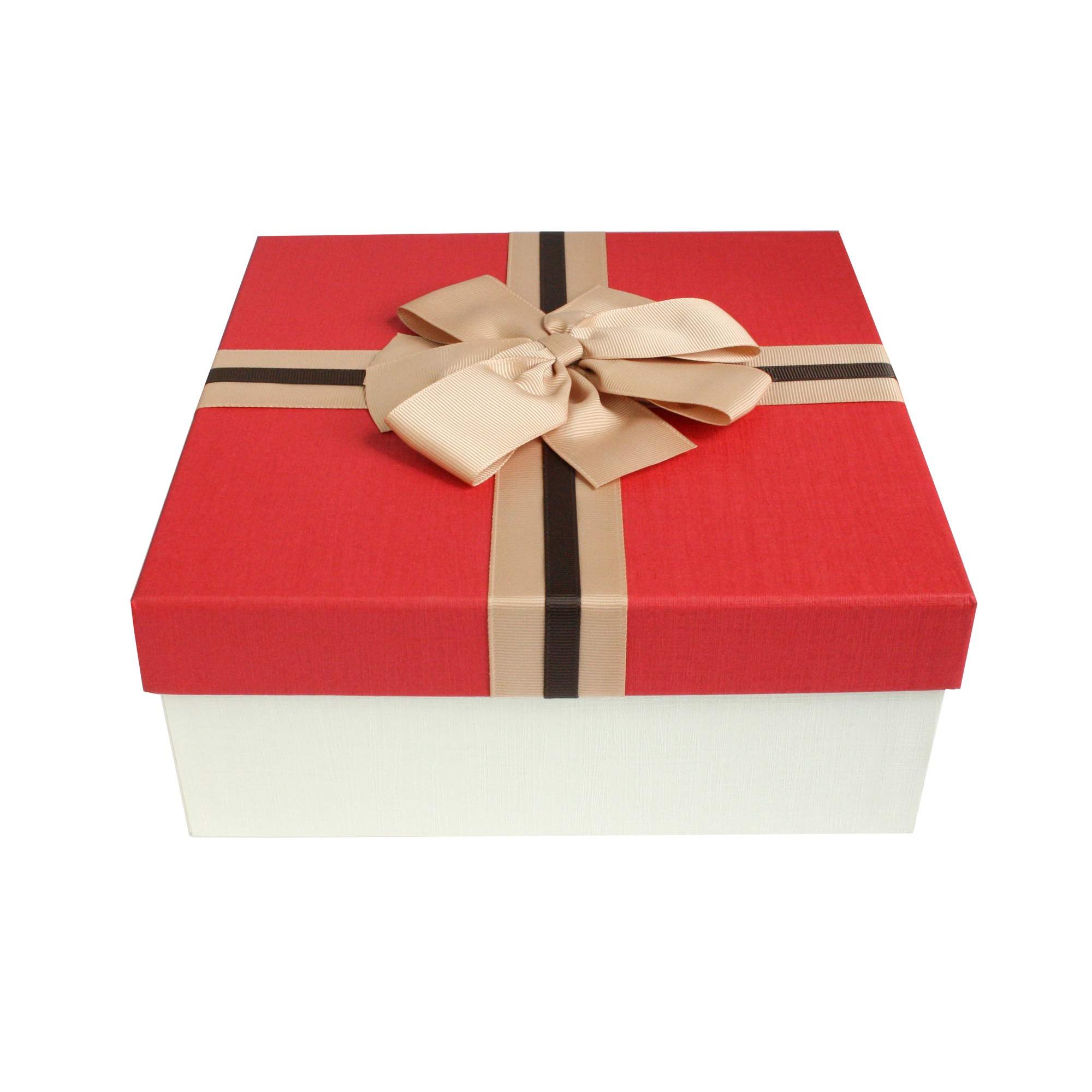 Elegant Rigid Gift Box with Satin Ribbon, Perfect for Gifting