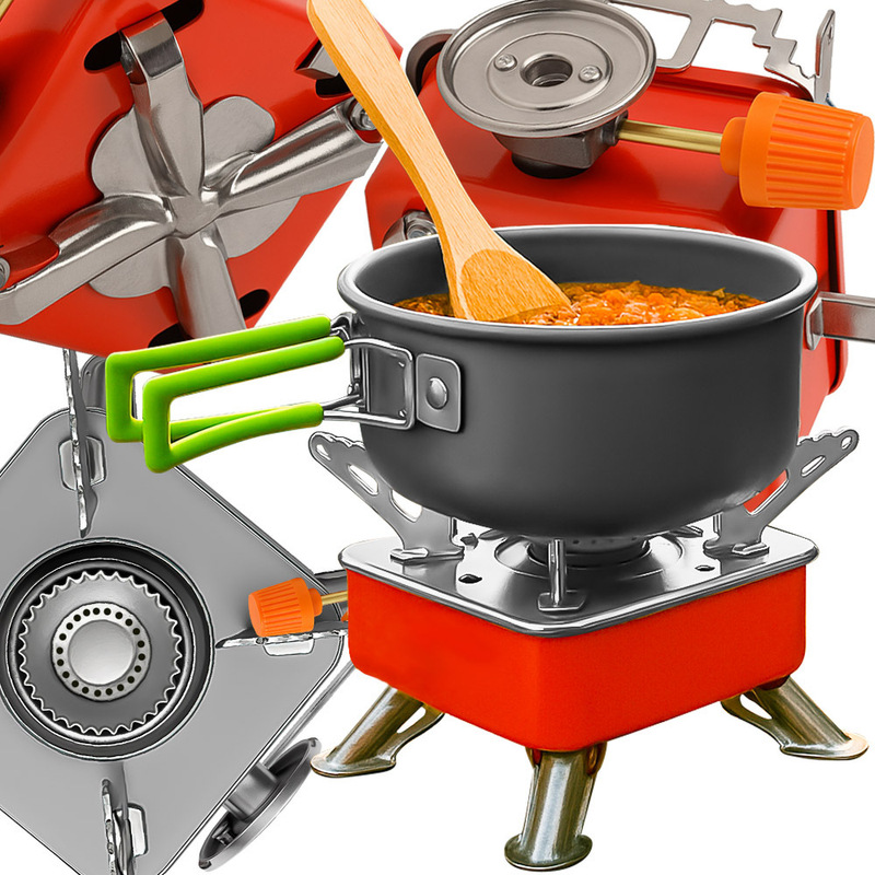 TEMU Portable Camping Gas Stove, Mini Outdoor Stove With Gas Canister Cover And Carrying Case