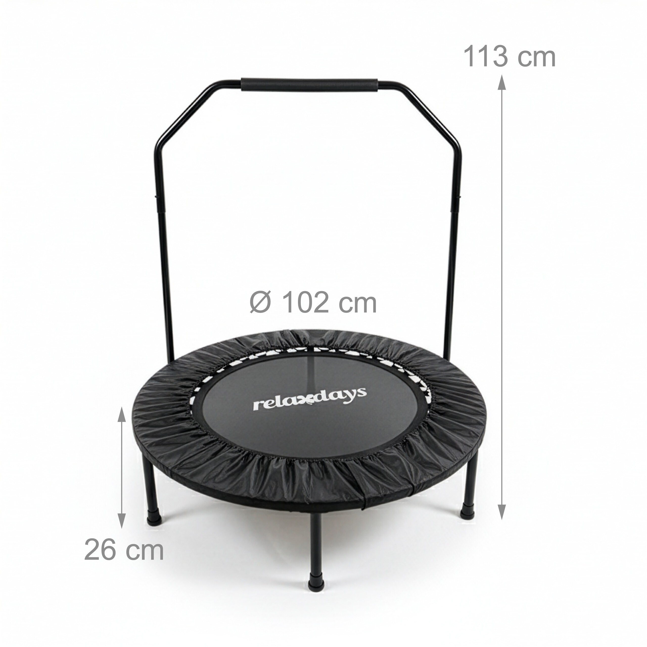 Trampoline in Black - Ø 102 cm