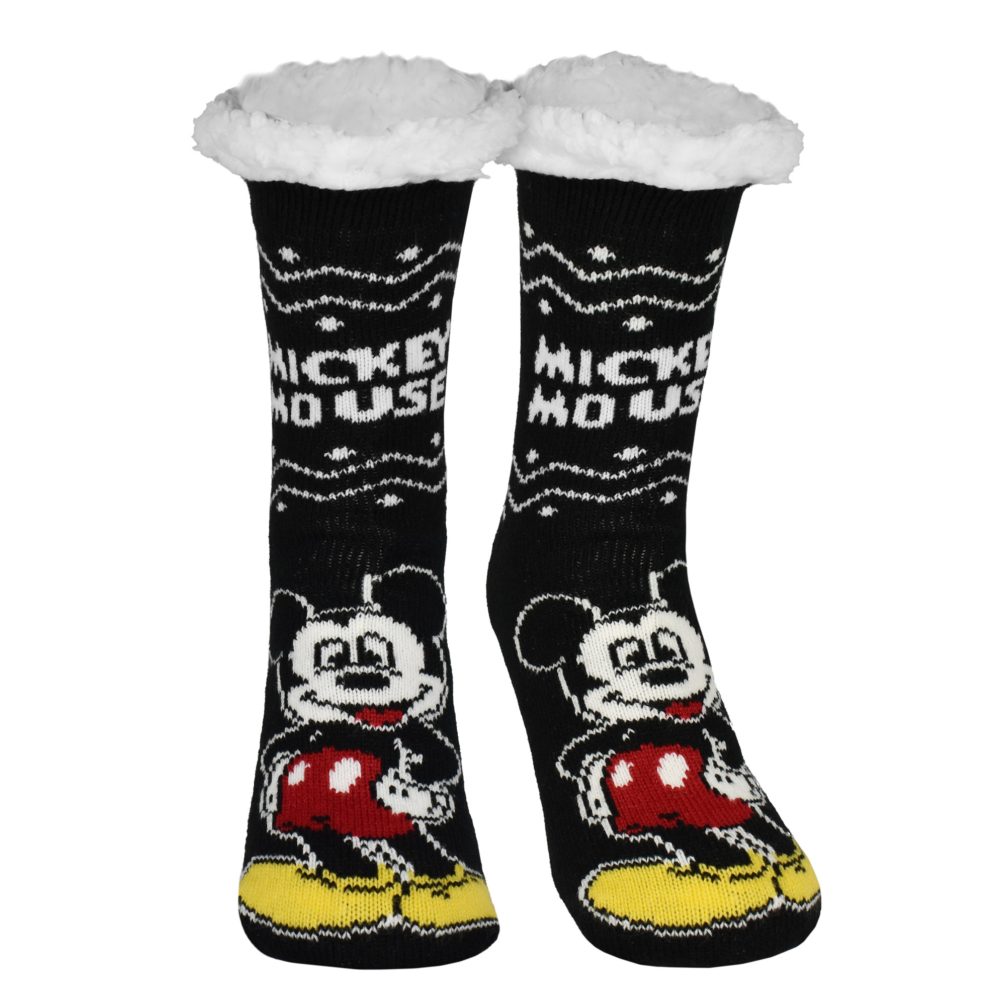 Image of Mouse Cabin Socks - Men's Cozy Slipper Socks, Fluffy Winter Socks, Warm Men's Socks