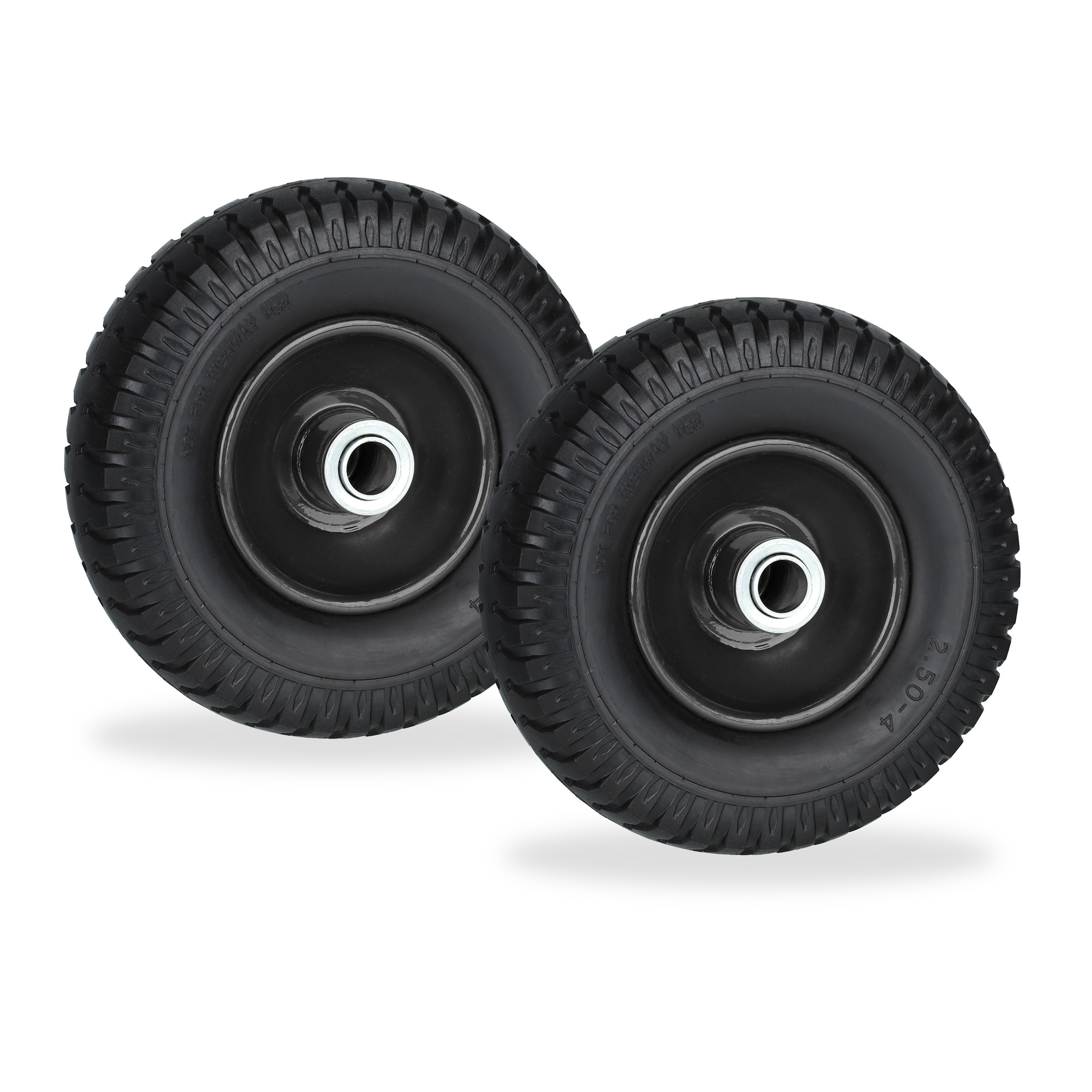 Image of 2 Wheelbarrow Tires In Black - 2.50-4