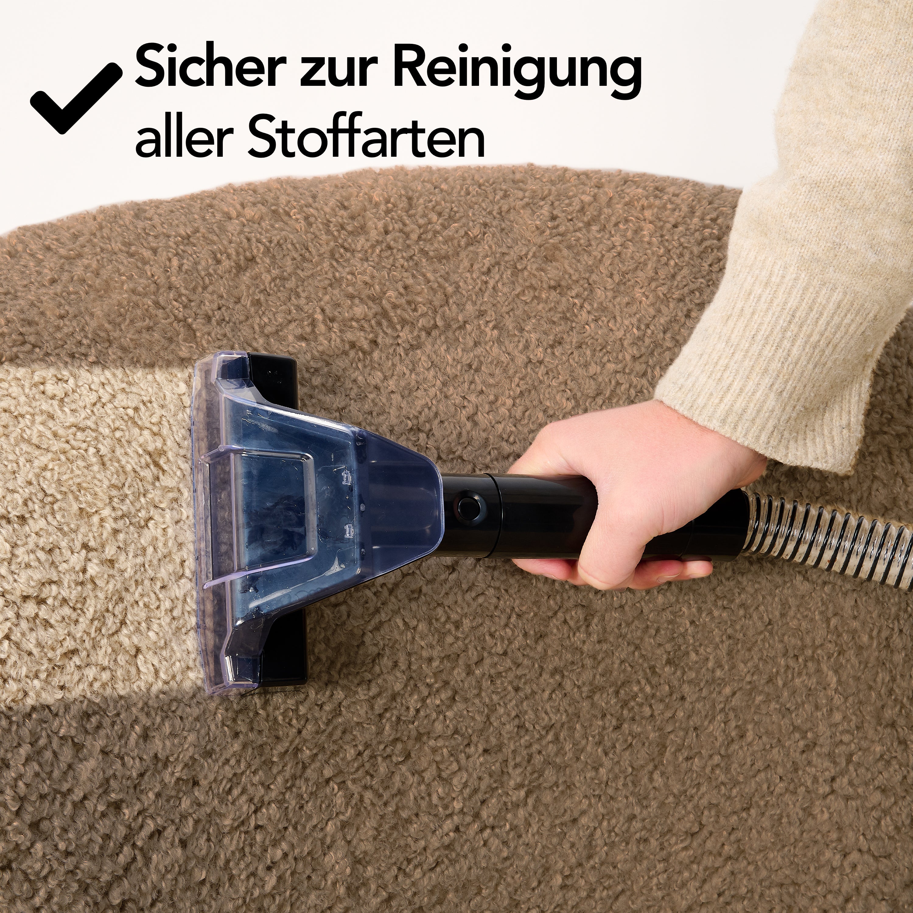 Professionele Tapijtreiniger - Vlekkenreiniger - 2 Borstels - Krachtig En Draagbaar - Bank Reiniger - Meubelreiniger - Zetelreiniger - Zwart