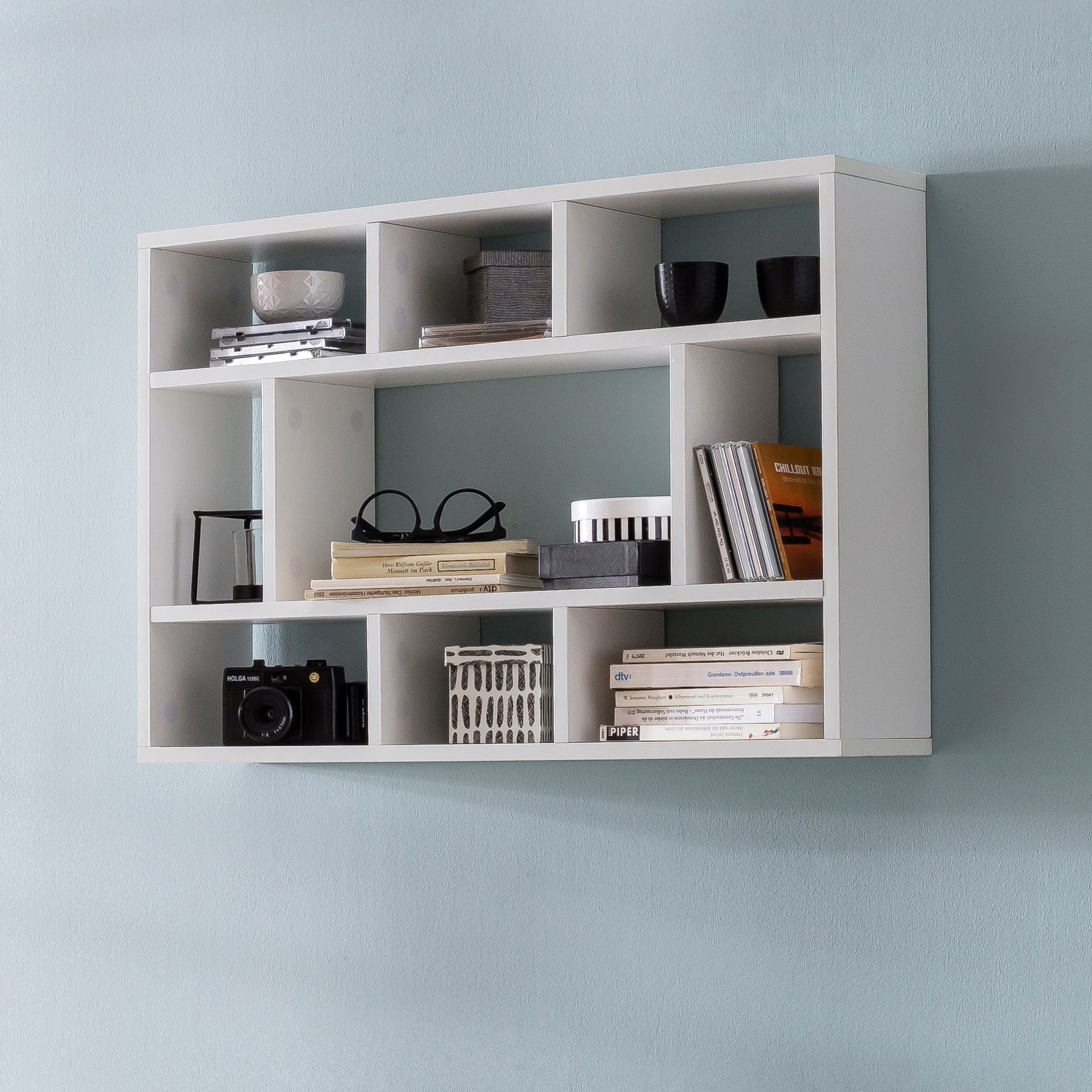 Image of Wall Shelf Sv51844 75x51x16 Cm Wood Modern Hanging Wall Board, Floating Wood Shelf, Wall Shelf For The Wall, Narrow Bookshelf, Decorative Floating Shelf Living Room