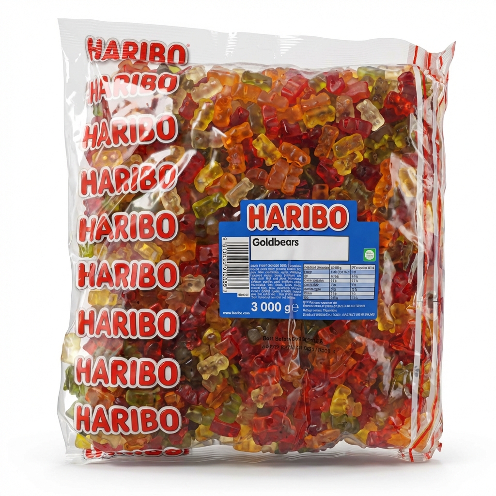 TEMU 3kg Haribo Gold Bears Sweets, Large Bulk Bag Of Fruity Chewy Candy, Perfect For Guest Favours, Sharing Bowls And Celebrations, Professionally