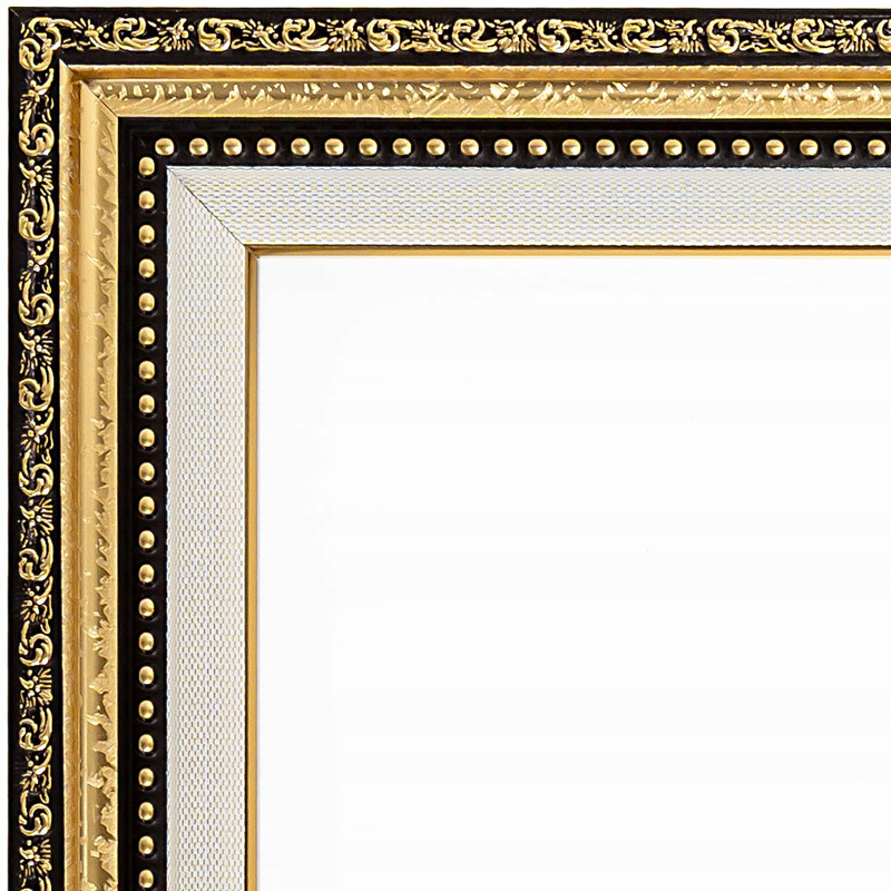 Image of Luxurious Gold Art Display Frame For 40x50cm Prints | V-nail Assembled Polystyrene Wall Decor With Protective Mat | 45.5x56cm Outer Size