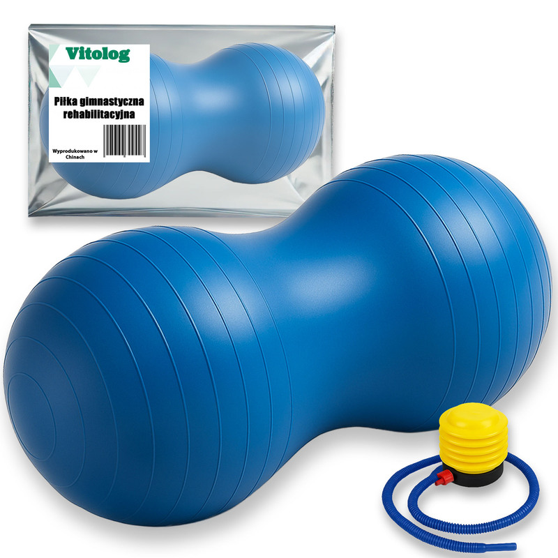 TEMU Rehabilitation Exercise Ball "bean Bag" Gymnastic 90x40 Cm With Pump – Vitolog Stable Spine Exercise Ball For Pilates, Yoga, Posture Correction,