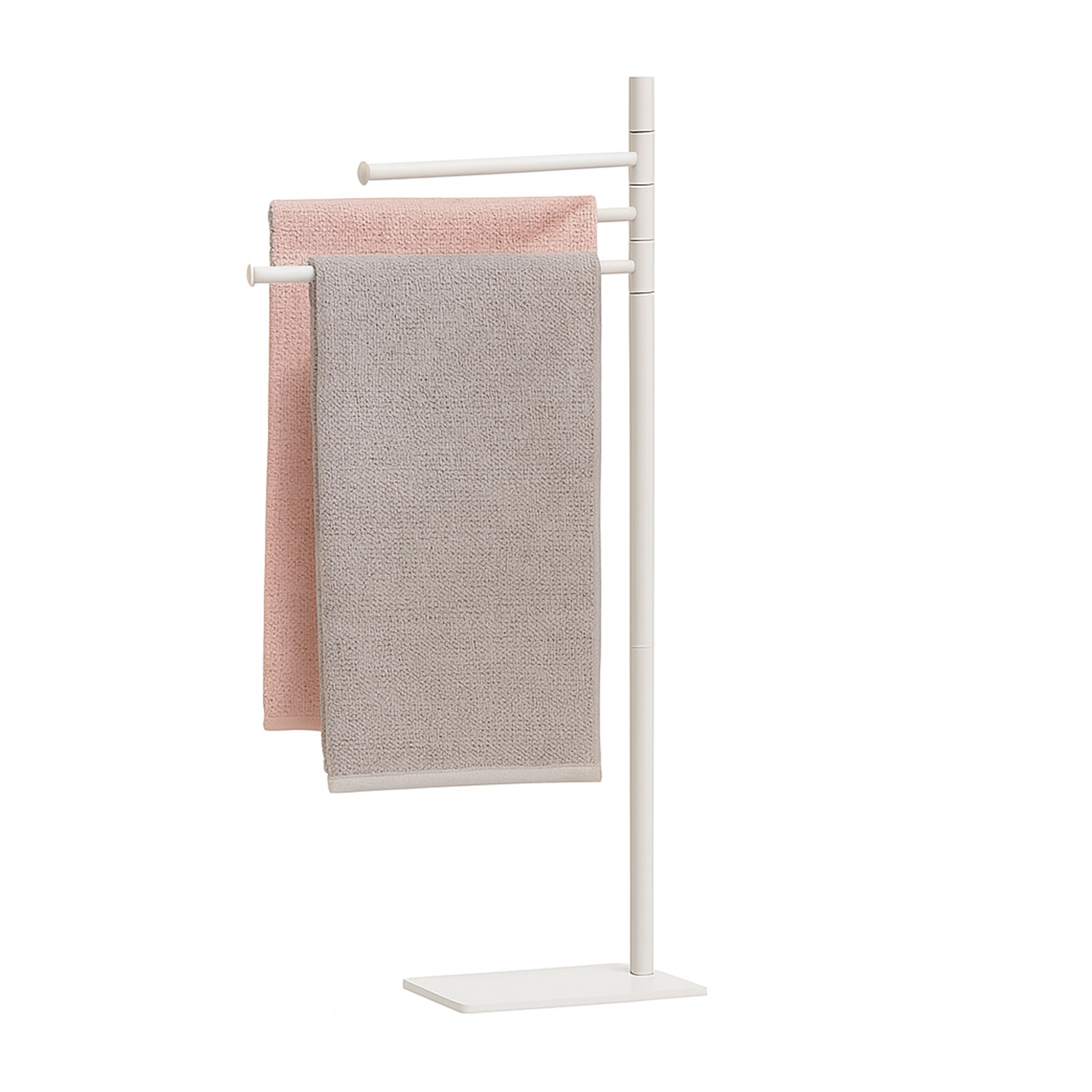 Image of Towel Stand In White - (w)33.5 X (h)83 X (d)
