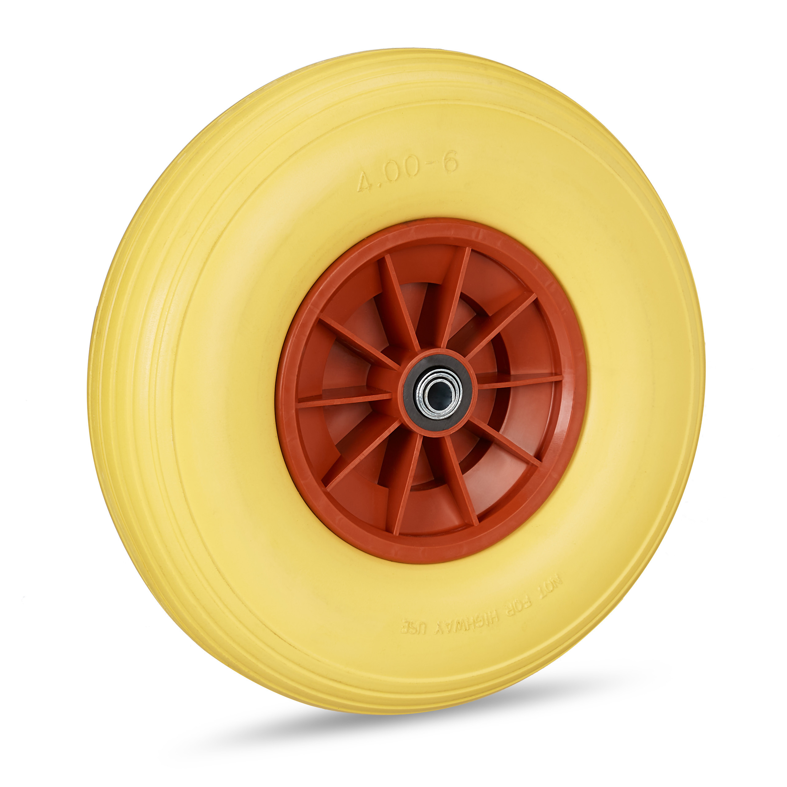 TEMU Wheelbarrow Wheel Yellow/red - 4.00-6