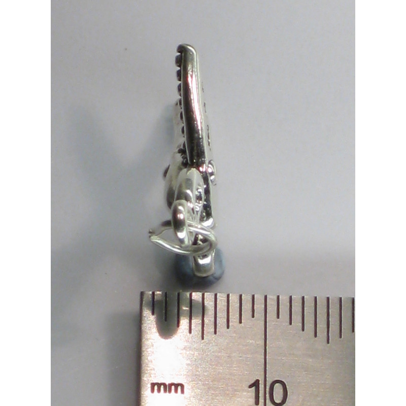 Sterling Silver Pinking Shears Charm, Creative Accessory