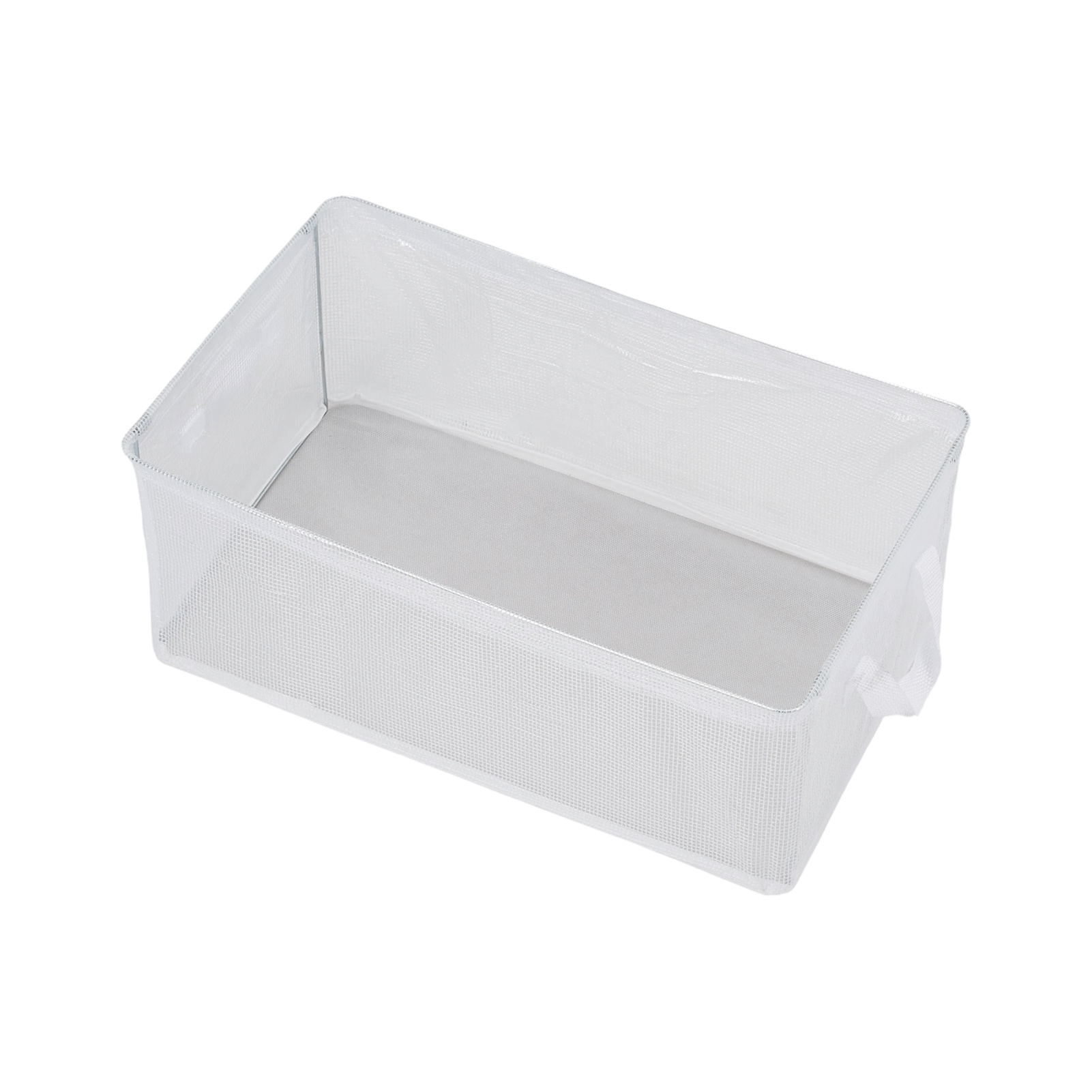 4 Pack Clear PVC Transparent Open-Top Clothes Storage Baskets