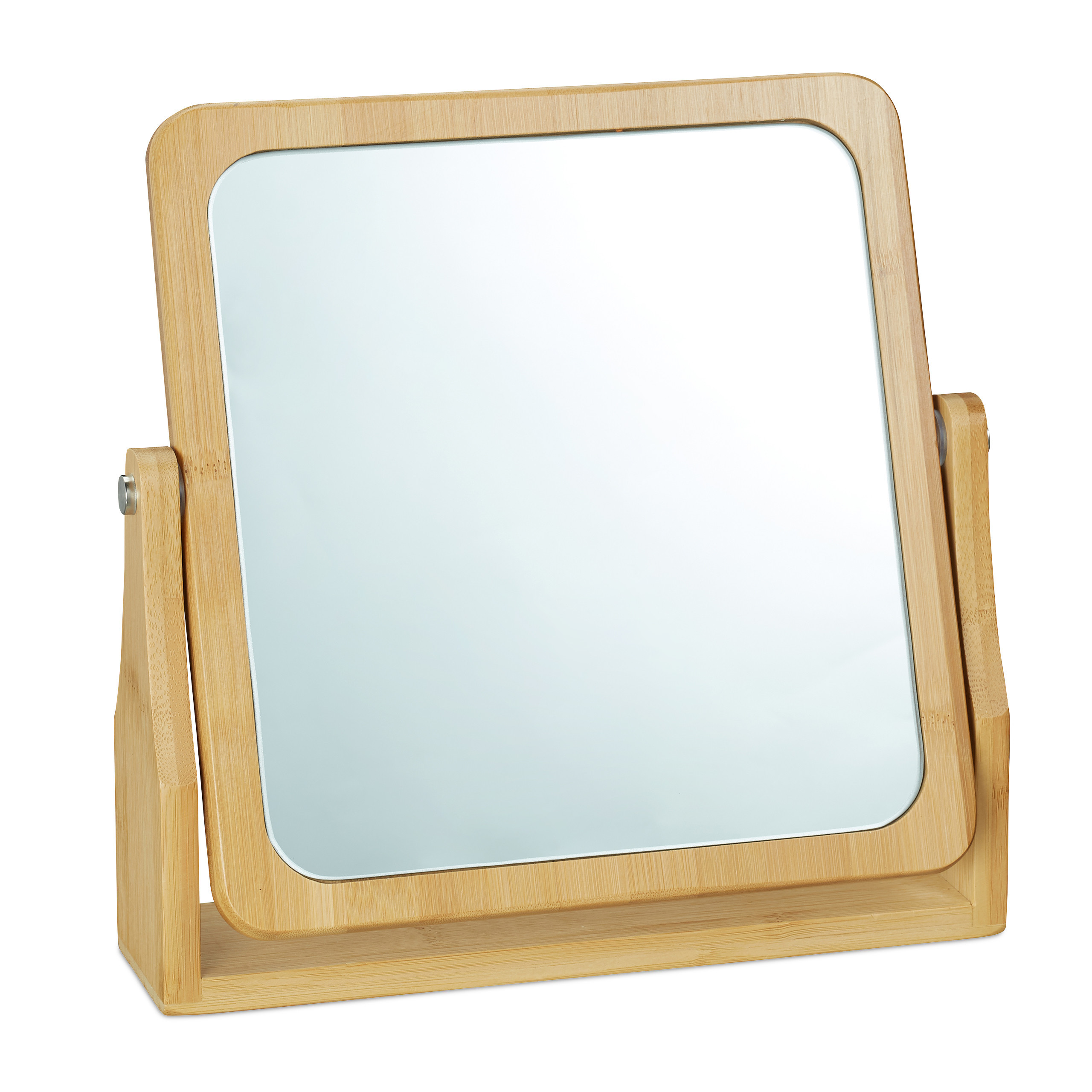 Cosmetic Mirror In Natural - (w)26.5 X (h)27 X (d)7 Cm
