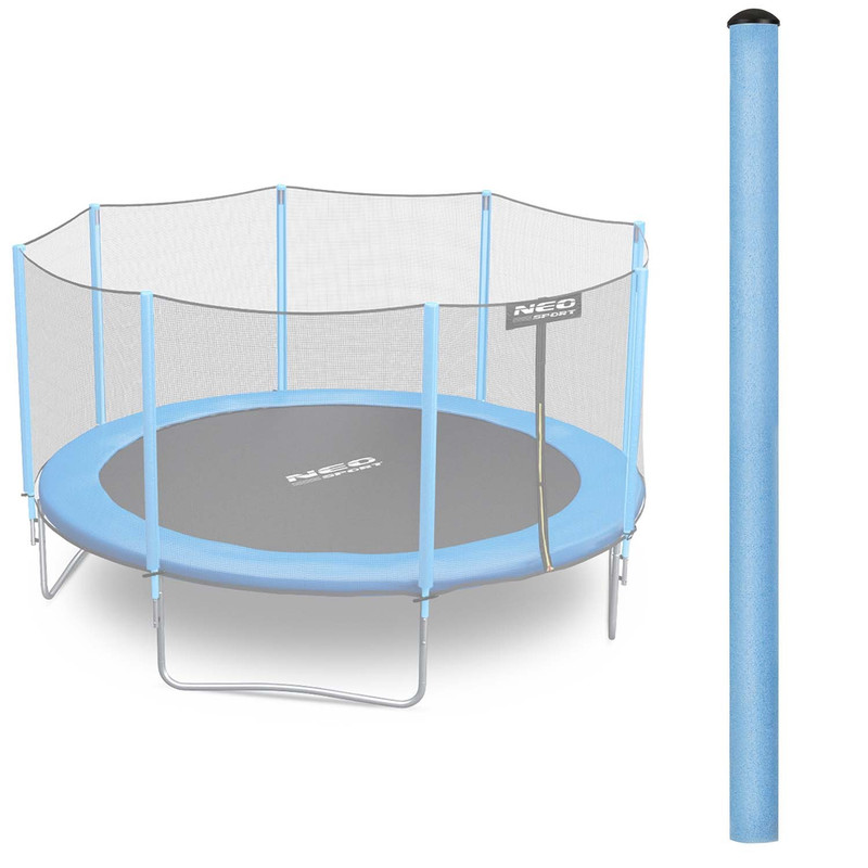 Neo-Sport 8-15 ft Blå Trampolin med Extern Nätställning och Stång