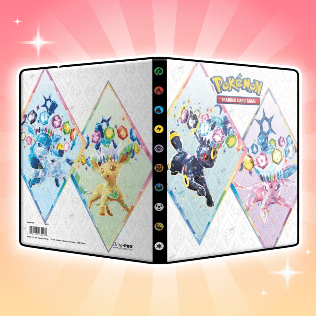 Image of Pokémon Prismatic Evolutions 4-pocket Portfolio - Album For Up To 40/80 Cards + Oversize Cards, Archival Safe, Ultra Pro