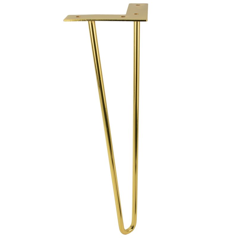 TEMU Gambe per Mobili a Fisciotto, Oro, 41 cm �� Gambe in metallo robuste ed eleganti per tavoli, scrivanie e piani di lavoro, realizzate con due aste