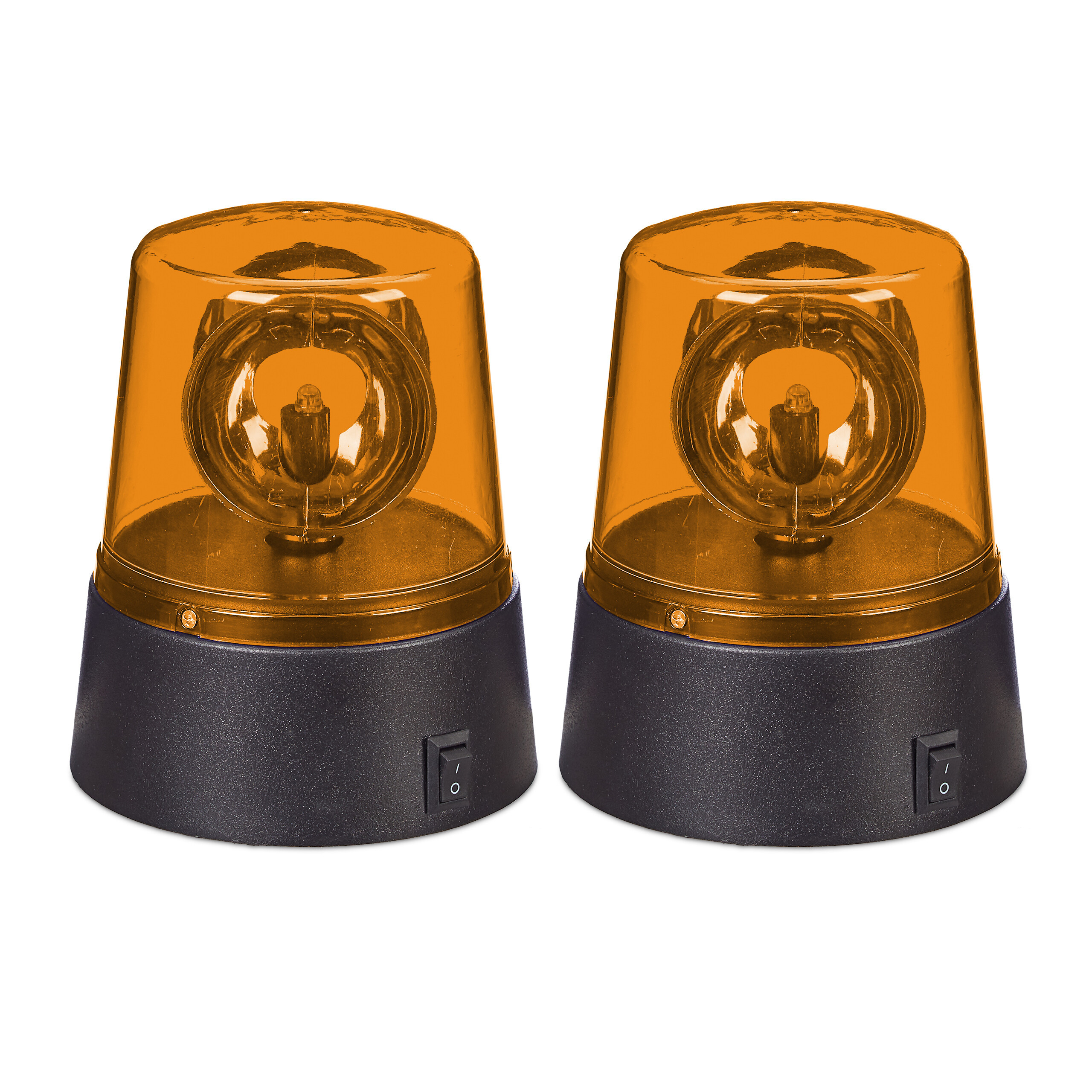 TEMU 2 X Rotating Beacon In Orange/black