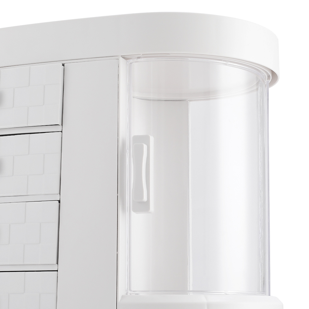 Makeup Holder Storage Box with 4 Drawers and Rotation Window
