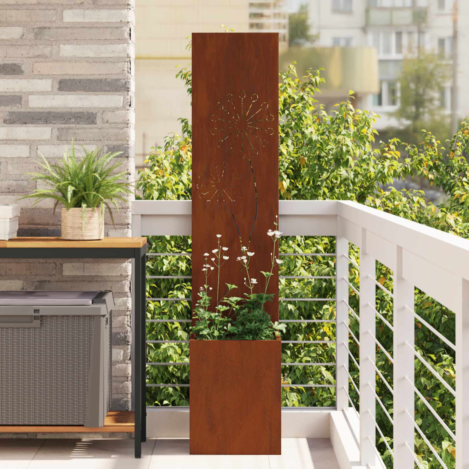 Vidaxl Garden Privacy Screen Rustic 32 X 32 X 150 Cm, Decorative Inserts, And Terrace Screens, Privacy Screen, Landscape Panel, Decorative Partition Wall