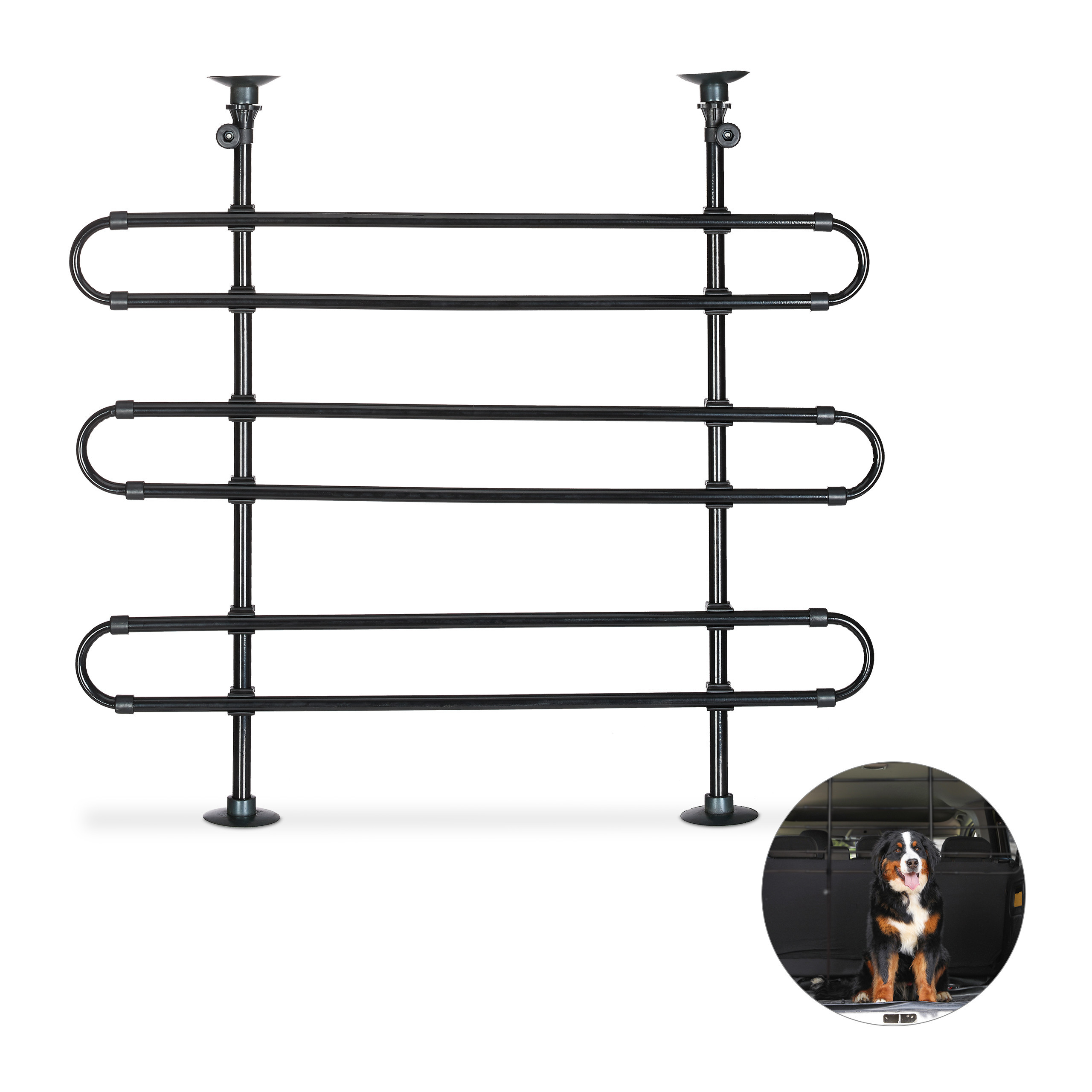TEMU Grille de séparation pour chien, couleur noire