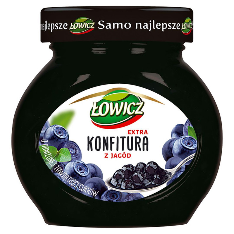 Łowicz Extra Berry Jam With Reduced Sugar Content, 240 G