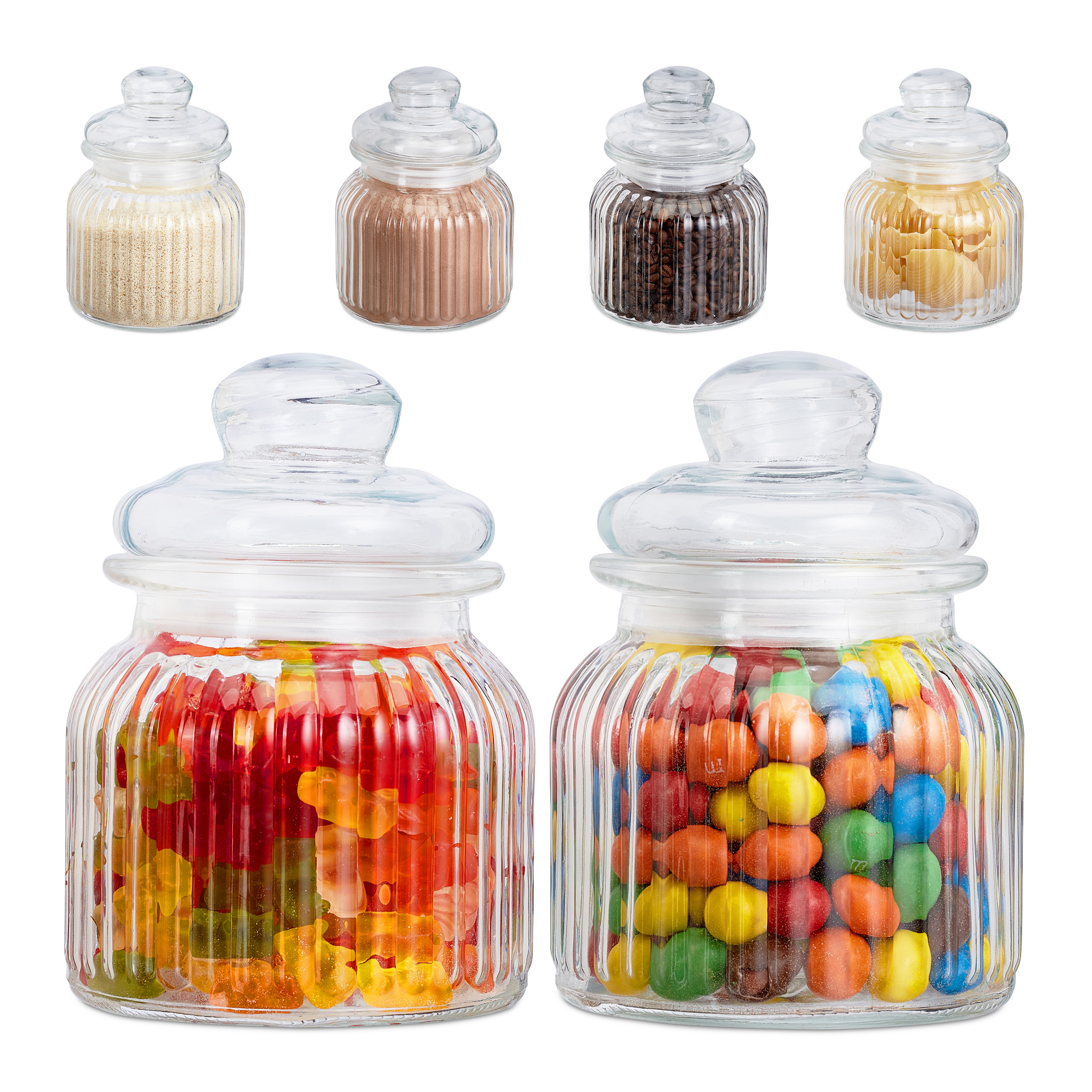 E-shop 6er-Set: Vorratsgläser in Transparent - 700 ml