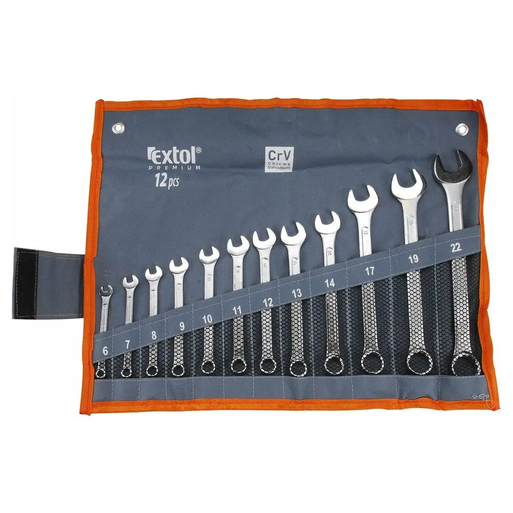Image of Combination Wrenches 12pcs., Crv Steel, Sizes 6-22 Mm, For Mechanical And Workshop Work, In A Nylon Case