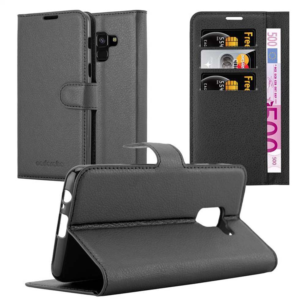 Image of Compatible A8 2018 Case Protective Cover With Magnetic Closure, Stand And Card Slot Flip Case Cover Phone Case Book Bag