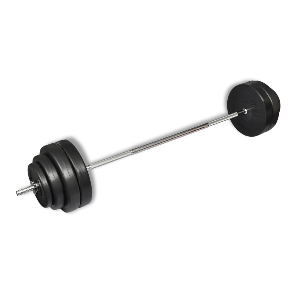 Vidaxl 60kg Weight Bar With Weight Plates And Barbell Rod