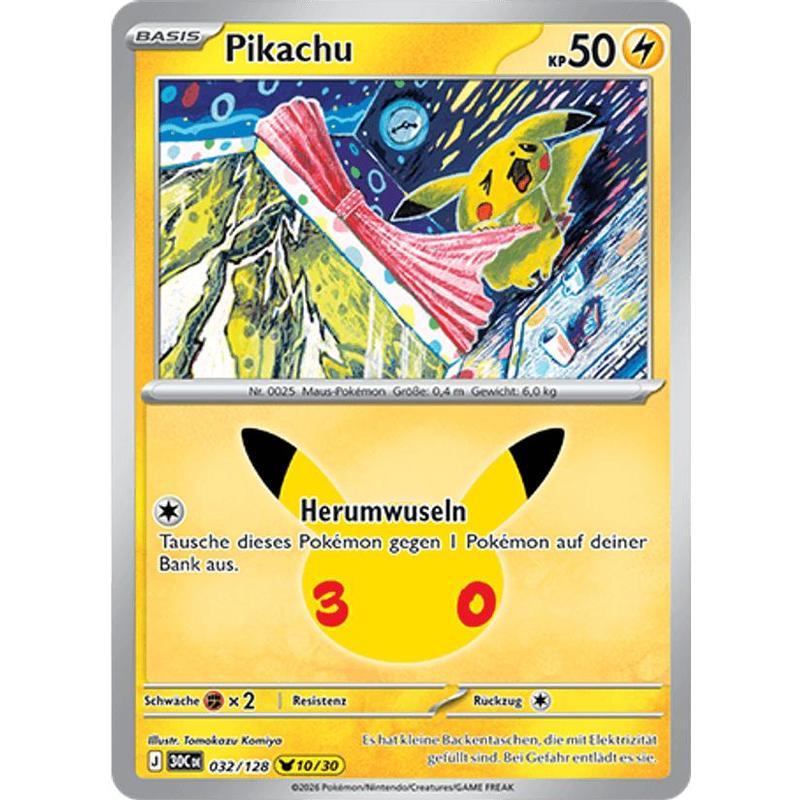 Image of Pikachu (032/128) 30 Years - Pikachu Rare