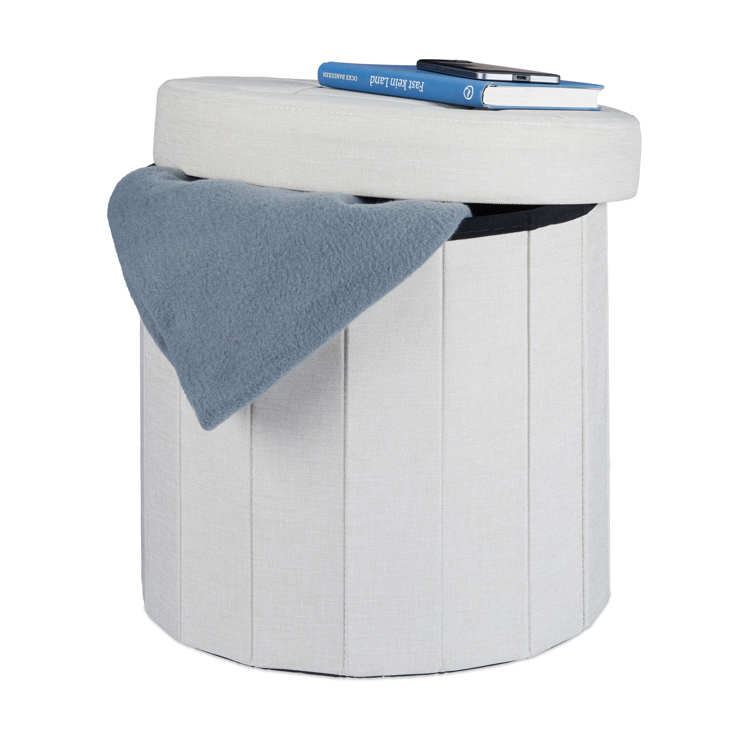 Image of Cream Stool - (h)38 X Ø 38 Cm