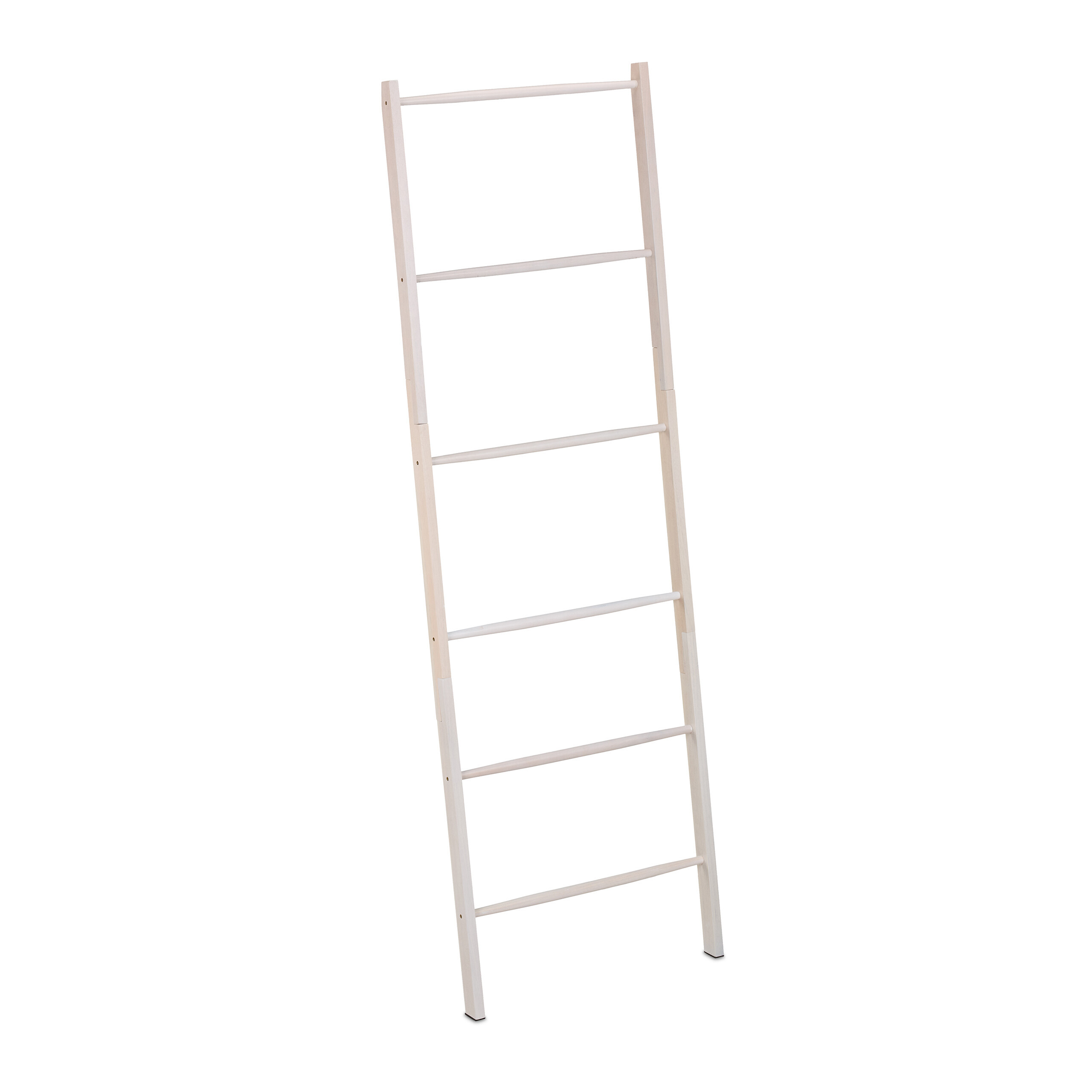 Image of White Towel Ladder With 6 Rungs