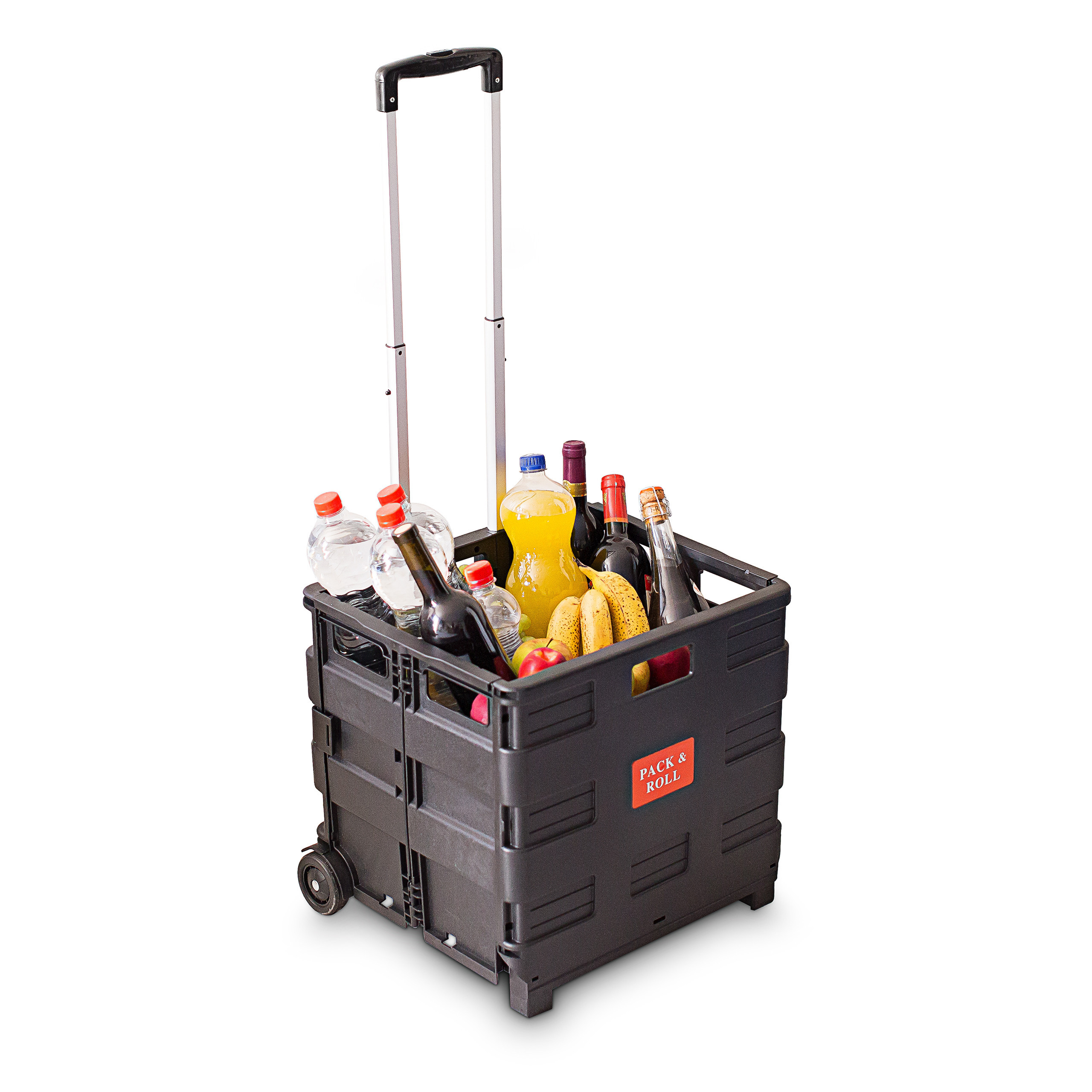 E-shop Einkaufstrolley in Schwarz - (B)42 x (H)100 x (T)37 cm